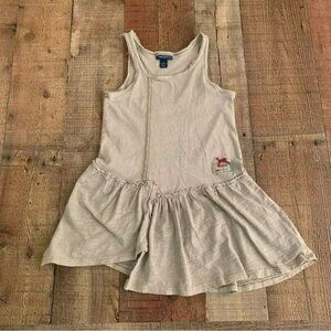 Naartjie kids size 4 khaki green asymmetrical tank top dress
